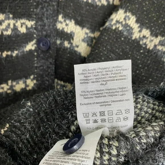 NWOT Asos ADPT oversized jacquard cardigan in zebra in black - Picture 9 of 9